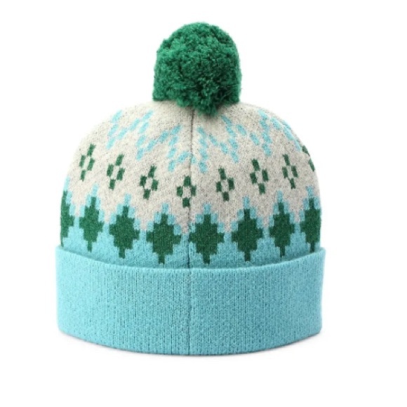 NWT - Coach Adult 100% Wool Classic Fair Isle Beanie with Pom Pom - Picture 6 of 6